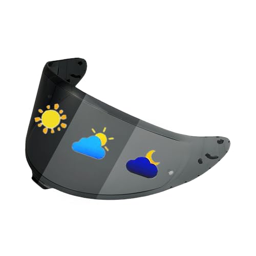 Photochromic Helmet Visor Shield for RF-1400,Motorcycle Helmet Visor Compatible with RF-1400,X15,X-Fifteen,Z8,NXR2 (Photochromic Light/Deep Black)