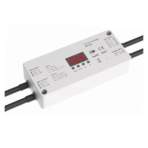 Décodeur DMX RDM basse tension résout les coupures d'éclairage extérieur IP67 WP-804