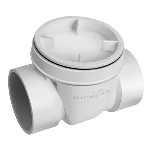 Zejoot PVC Backwater Valve,4 inch Drain Backflow Preventer, Backflow Preventer Valve Prevents Sewage and Rainwater from Flowing Back