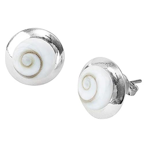 Pendientes de Plata de Ley 925 Ojo de Shiva - Piedra Santa Lucía - Perlas Naturales - Concha Marina - Pendientes Pequeños Plateados Blancos | Ya disponible en tu tienda friki favorita! En mundofriki.es!