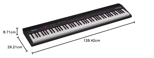 Image of Roland GO:PIANO 88-Key Full Size Beginner Digital Portable Piano Keyboard with Onboard Bluetooth Speakers and Sustain Pedal | 88 Full-Size Keys, Bluetooth Audio and Midi, Built-in Speakers, Includes Sustain Pedal and AC Adaptor, Battery Option