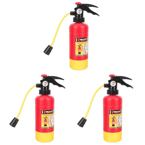HEMOTON 3pcs Fire Extinguisher Funny Realistic Fireman Firefighter Extinguisher Squirters Toys for Kids Swimming Pool Summer Beach Water Fighting Play Cosplay Props