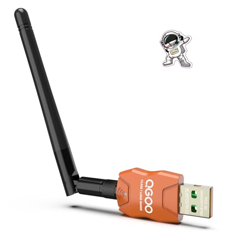 Class 1 Long Range Bluetooth Adapter for PC, QGOO USB Bluetooth Adapter for PC 5.3+EDR, Bluetooth Dongle Bluetooth Receiver Support Windows10/8.1/8/7?orange-103?