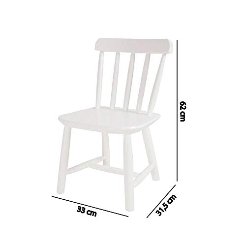 Cadeira Infantil em Madeira - Acabamento Laqueado Branco