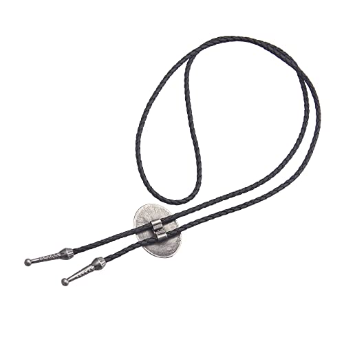 Image of GelConnie Bolo Ties for Men Women Western Cowboy Tie Mens Western Necklace Leather Necktie Gold Bolero Tie Cowboy Necklace