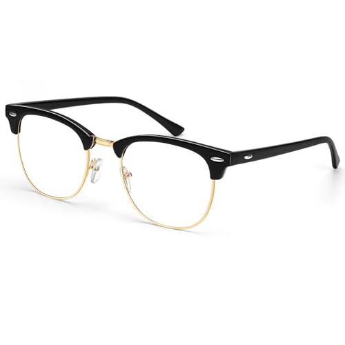Image of NSSIW Blue Light Glasses for Women and Men, Advanced Computer Glasses, Gaming Glasses, Semi Rimless Glasses