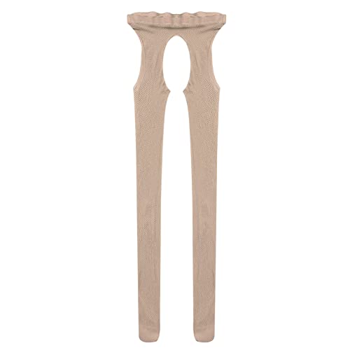 Womens High Waist Fishnet Tights Suspenders Pantyhose Stretchy Thigh High Stockings4