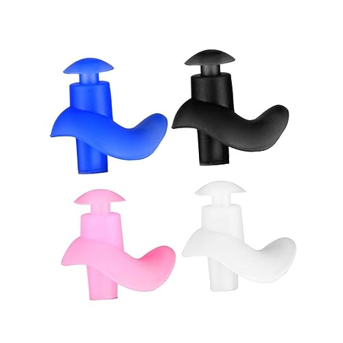 Didiseaon Waterproof Kids Ear Plugs 4 Pack Reusable Silicone Soft Comfortable Molded Ear Protectors for Swimming Activities