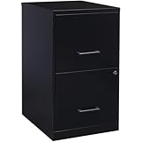 Scranton & Co 2 Drawer Letter File Cabinet in Black