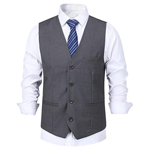 Gilet Slim Fit Allthemen Gris foncé Cover