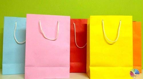 100 Sacolas De Papel Preta 25x17x6cm Bolsa Festa