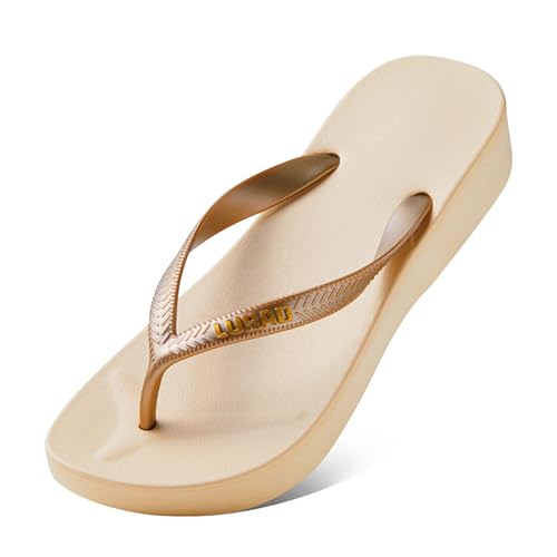 New front Summer Sandals Comfortable Flip Flops Swimming Pool Beach Women's Flip Flops Fashion Yoga Mat Thong Sandals Flat Wandern Zuhause Size 35-40,Beige,39