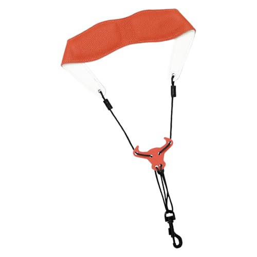 mioosho Leather Neck Strap Comfortable Sax Strap Adjustable Length Sax Strap with Neck Pad Harness Neckband