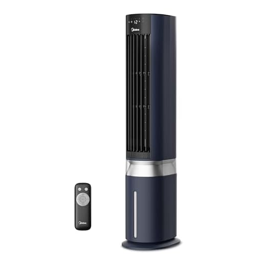 Condizionatore Midea Sensicool - Raffreddatore ad aria con raffreddamento ad acqua da 7 l, condizionatore portatile senza tubo di scarico, ventilatore con raffreddamento ad acqua, 2000 m³/h, 6 velocità, display