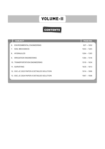 Image of SSC JE CIVIL ENGINEERING PREVIOUS YEARS TOPICWISE OBJECTIVE DETAILED SOLUTION WITH THEORY | 2026-2027 Edition