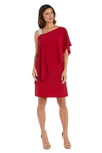 Image of R&M Richards Women's Asymmetrical Elegance Cocktail Dress