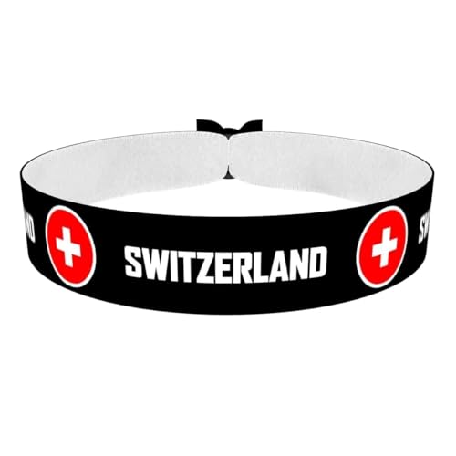 Druck-Palast Drapeau Suisse - Accessoire en satin imperméable - Article en tissu unisexe - Idée cadeau souvenir de voyage - Accessoire de mode tendance - Bijou d'amitié coloré