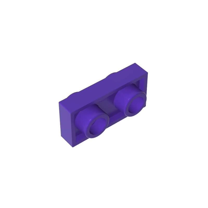 GDS-1581 1x2 Double Sided Board 50PCS Compatible with Lego Toy DIY Parts and MOC Components for Major Brick Brands Color:Dark Purple