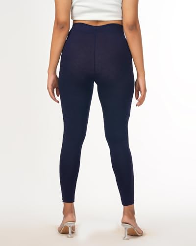 Image of Loveit Womens Solid Viscose Slim Fit Ankle Length Leggings