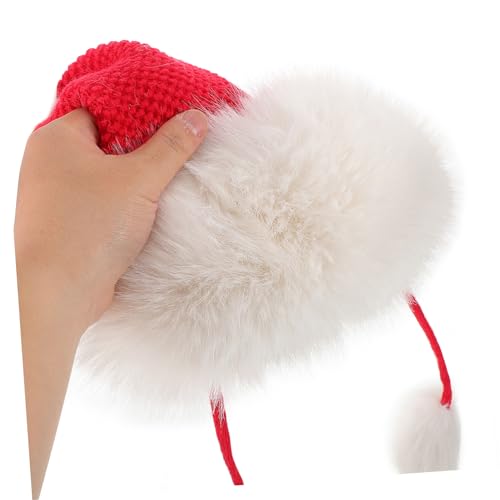 Gorro con orejeras de punto rojo BESPORTBLE protector de cuello para invierno 3