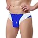 SUMABA Mens Swim Briefs with Drawstring Color Block Sexy Bikini Swimsuit Quick Dry Beach Swimwear Fashion Printed Blue White Swimming Suit xl Male Bathing Suit