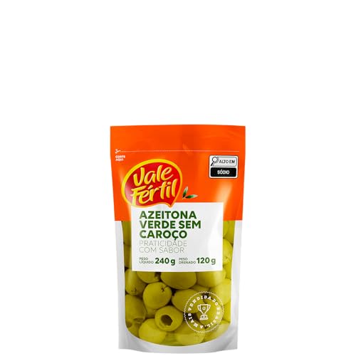 Vale Fértil Azeitona Verde Em Conserva Sem Caroço Sachê 120G Vale Fértil Azeitona Verde Em Conserva Sem Caroço Sachê 120G