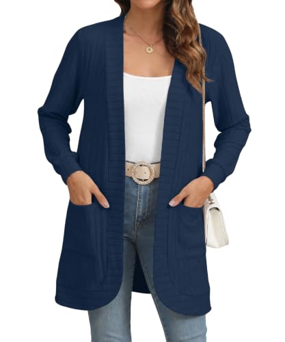 Image of YSYOKOW Cardigan Sweaters for Women Long Sleeve Open Front with Pockets