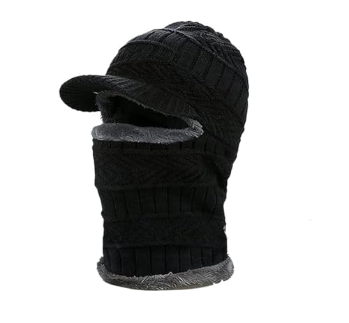 Bonnet d'hiver Fullguard chapeau tricoté doublé polaire chaude avec cache-oreille