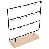 OUNONA Expositor de Joyas Base de Soporte Metálico para Pendientes Pulseras Collares Organizador para Tiendas y Hogar