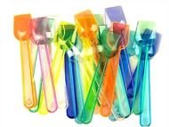 100 x Neon Plastic Ice cream/dessert spoons by