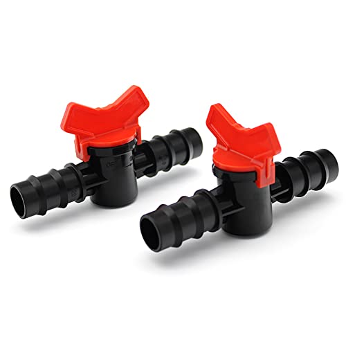 SHULLIN Pack of 6 PE Hose Valve Irrigation Lever Valve Shut-Off Valve 16 mm Garden Hose Switch Plastic Regulating Valve Plastic Shut-Off Valve Hose Irrigation Stop Valve - Image 2