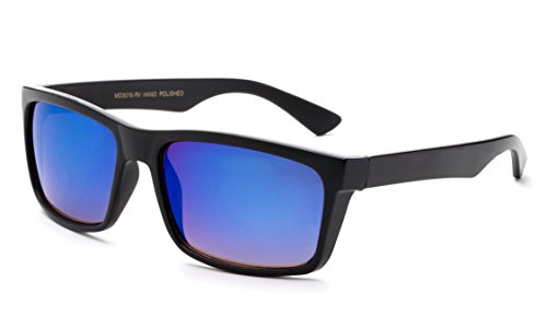 Retro Squared Design Sporty Mens Sunglasses for Men Flash Mirror