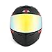 Orthrus Modular LED Full Face Motorcycle Helmet - DOT Approved Flip-Up Dual Visor Sun Shield & Bluetooth Ready for Adults Men Women - Street Bike/Motocross (Dobermann Red, XL)