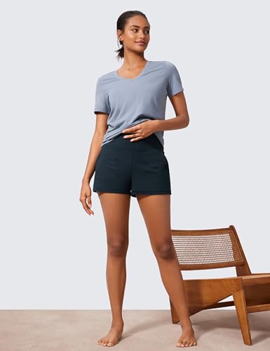 Image of CRZ YOGA Butterlift Linerless Shorts 3 inch | High Waisted, Buttery Soft, Comfy, Yoga, Casual, Pockets, for Women