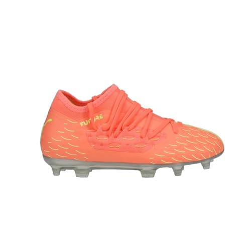 PUMA Kids Boys Future 5.3 Netfit Firm GroundArtificial Grass Soccer Cleats Cleated, Firm Ground, Turf - Orange