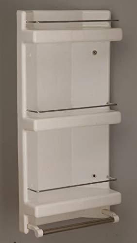 Image of CIPLA PLAST Plastic BRC-817 Prince Corner Cabinet Shelf (White)