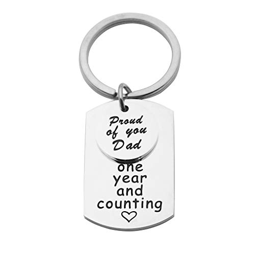 Porte-clés One Day at a Time Beeshion en métal argenté