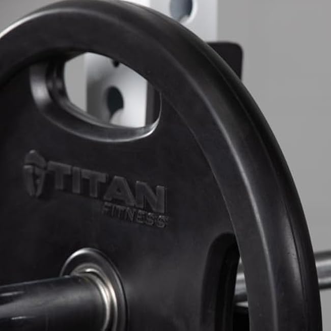 Titan Fitness Grip Plates, Cast Iron and Rubber Coating