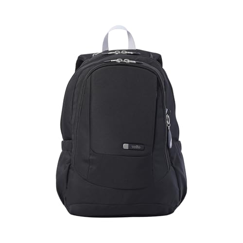 TOTTO - Mochila para Ordenador Portátil 14 Pulgadas, Modelo Goctal 2.0, Mochila Oficina e Instituto, 3 Compartimentos, Bolsillos Botella, Espaldar Ergonómico, Cómodas Correas en S, Color Negro