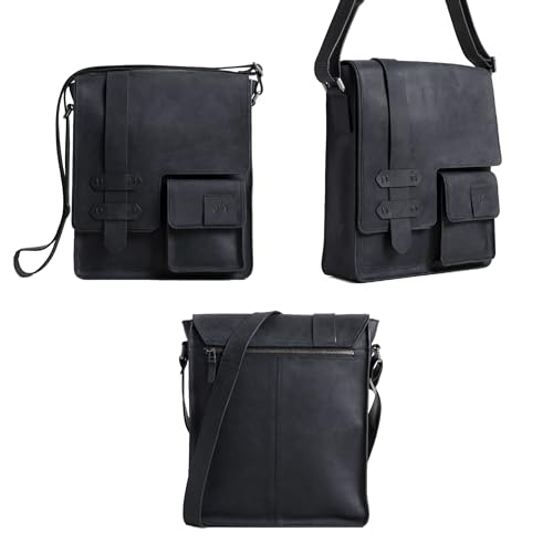 VELEZ Top Grain Leather Messenger Bag For Men and Women | 11” Tablet | Small Crossbody Bags | Vintage Shoulder Bags3