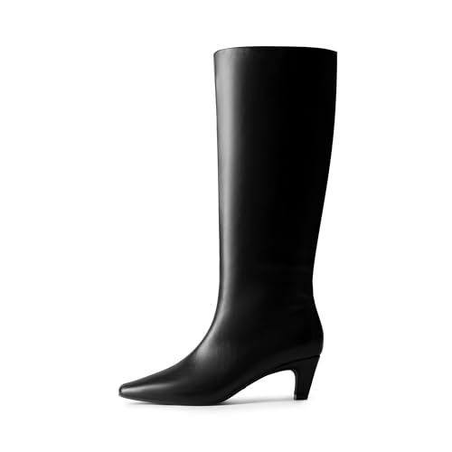 DREAM PAIRS Kitten Heel Knee High Boots