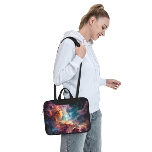 Maletín para laptop 14 pulgadas impermeable con estampado nebulosa miniatura 3