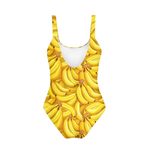 Image of One Piece Bathing Suit for Teen Girls Comfy Crewneck Backless Bathing Suit