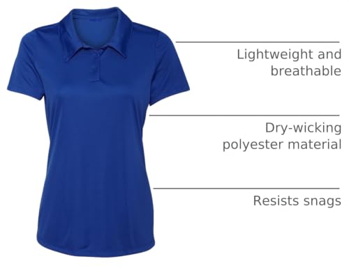 Image of Opna Women's Dry-Fit Golf Polo Shirts 3-Button Golf Polo's in 20 Colors XS-3XL Shirt