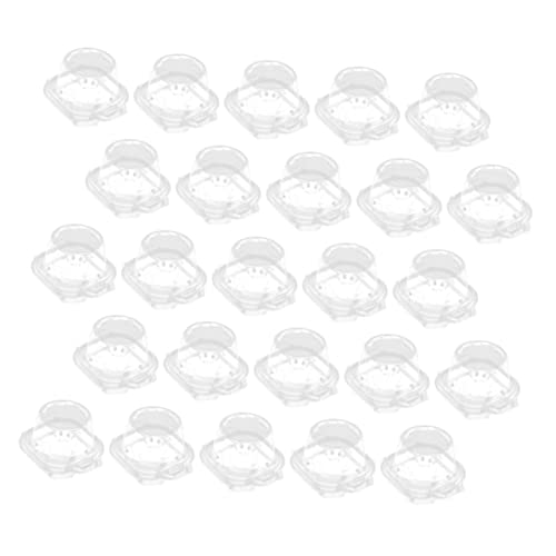 FELTECHELECTR 25Pcs Individual Clear Cupcake Containers Transparent Muffin Packing Boxes for Bakery Family Use for Transporting Egg Tarts Desserts