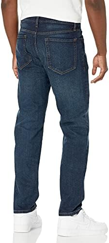 Amazon Essentials Men's Straight-Fit Stretch Jean, Dark Wash, 36W / 28L