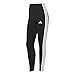 adidas Women's ESSENTIALS 3-STRIPES COTTON LEGGINGS, Black/White, L