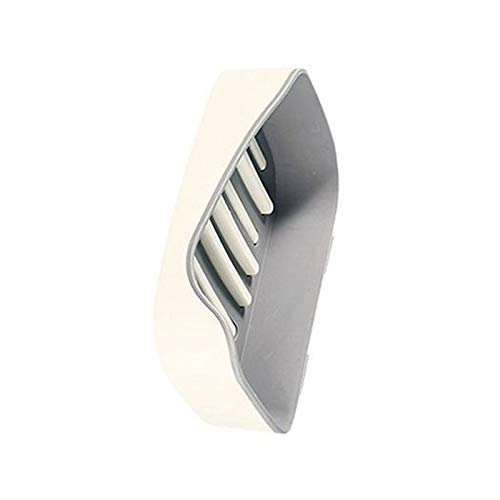 Jabonera Jabonera Plástico + PVC Doble Drenaje Tamaño 13 * 10 * 3.5cm Impermeable y a Prueba de Humedad