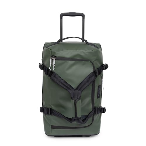 Image of Eastpak Duffel Pack Wheel S - 38L Wheeled Duffel with Telescopic Handle, Convertible Backpack Straps, Weatherproof Finish & Gear Loops