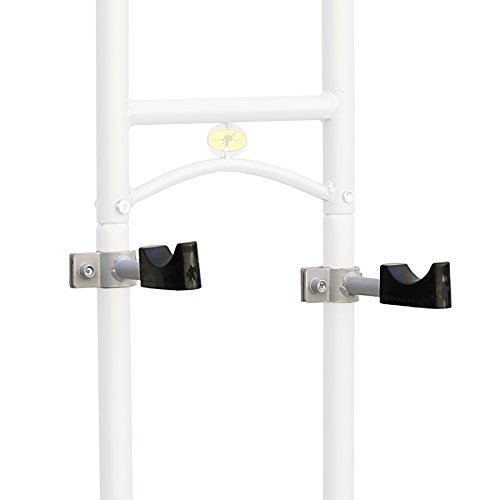 SPAREHAND Freestanding Adjustable Dual Bike Rack Storage System, Max Weight Limit 80 lbs, Pebble Silver Finish, Model: DBR-825 - Thumbnail 3